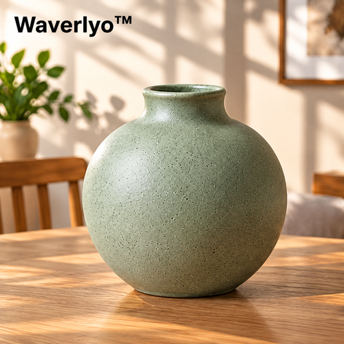 Waverlyo™ Sage Speckled Round Vase