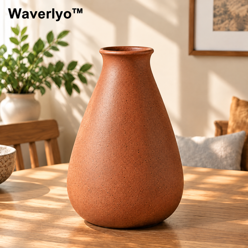 Waverlyo™ Terracotta Speckled Tapered Vase