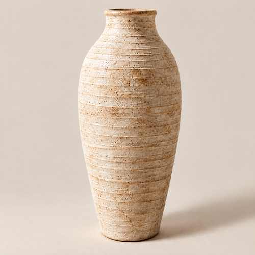 Waverlyo™ Ivory Layered Ceramic Tall Vase