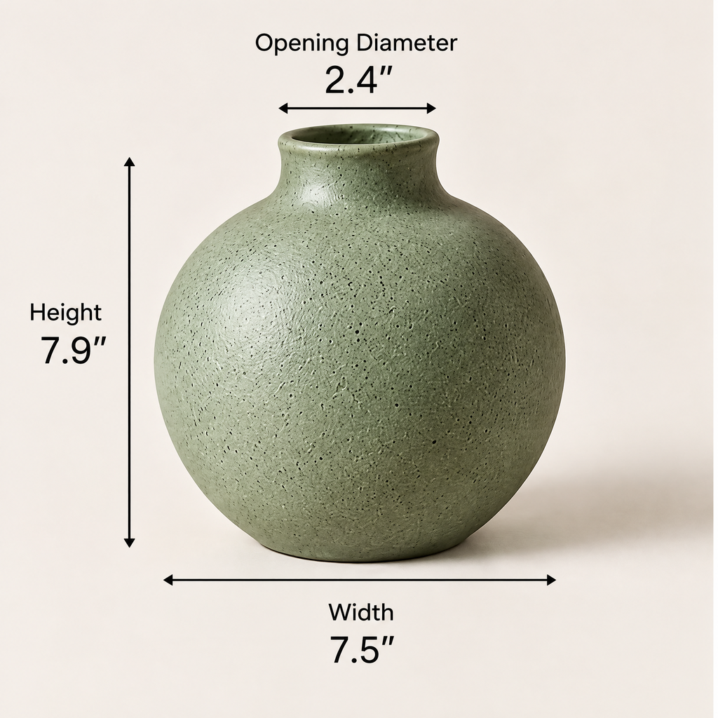 Waverlyo™ Sage Speckled Round Vase