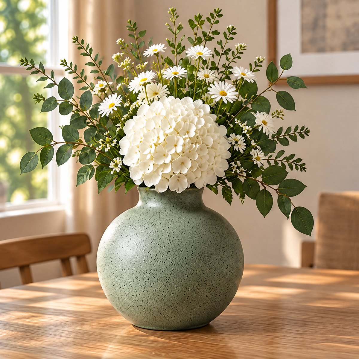 Waverlyo™ Sage Speckled Round Vase