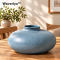 Waverlyo™ Blue Speckled Low Bowl Vase