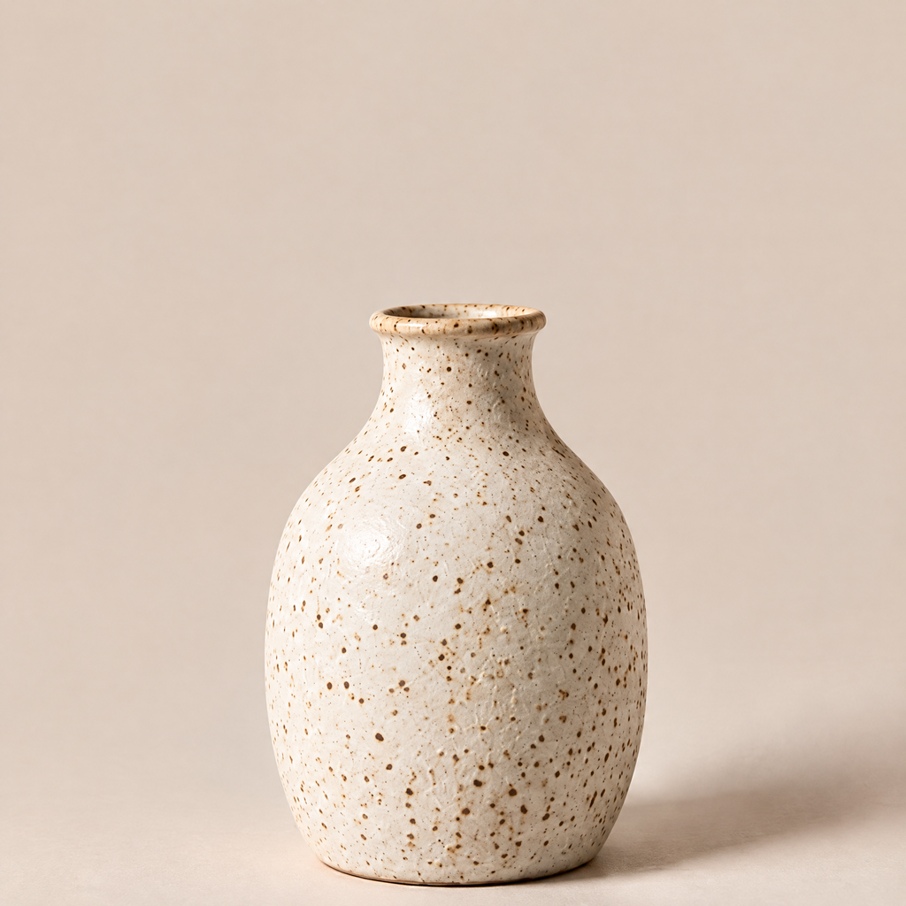 Waverlyo™ Rounded Speckled Stoneware Vase